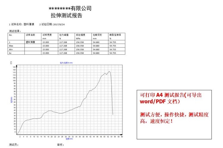 電腦單柱拉力試驗(yàn)機(jī)報(bào)告